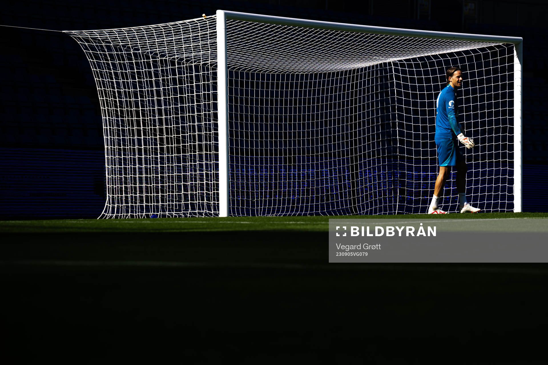 Goalkeeper Ørjan Håskjold Nyland of the Norwegian