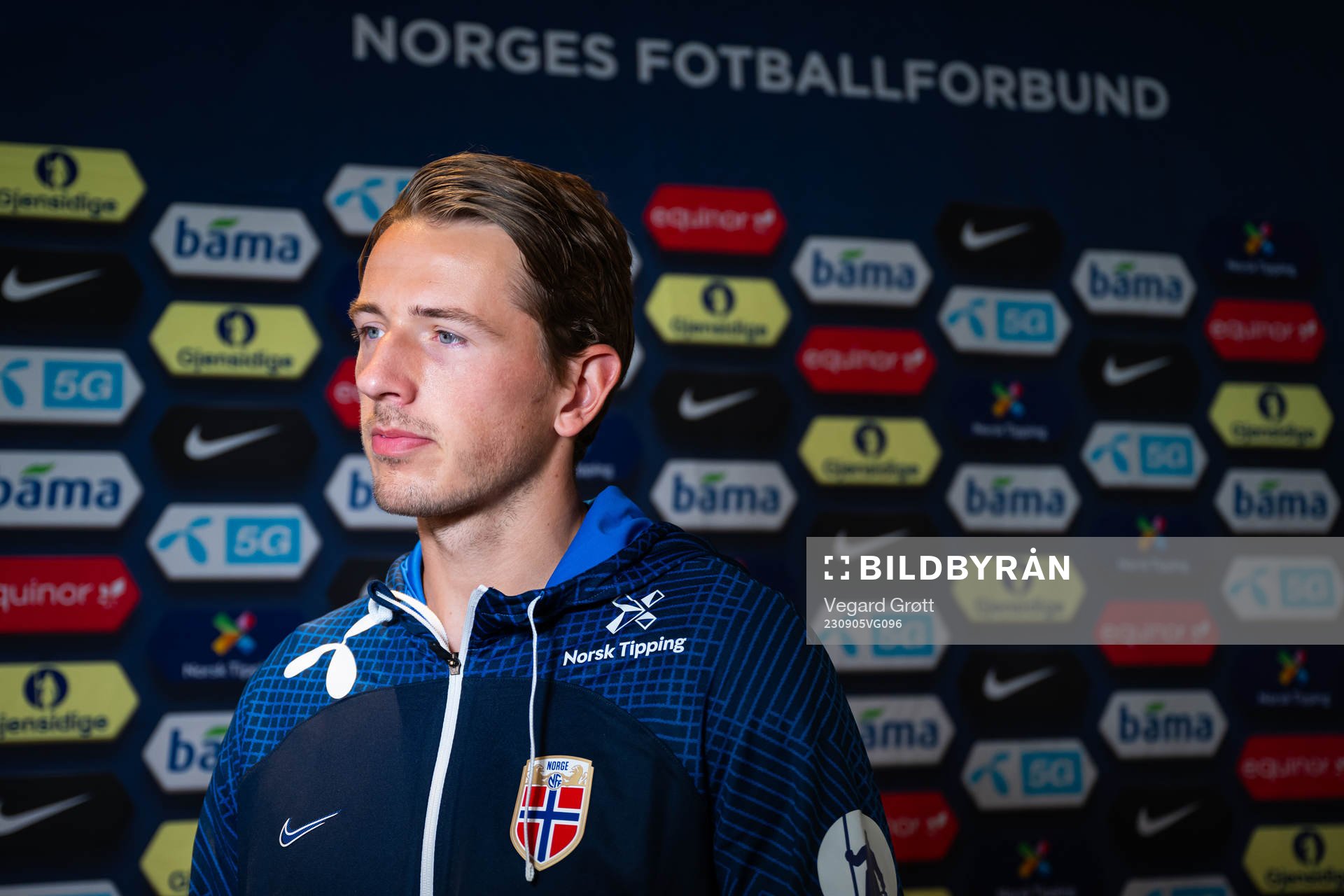 Sander Berge of the Norwegian national football team
