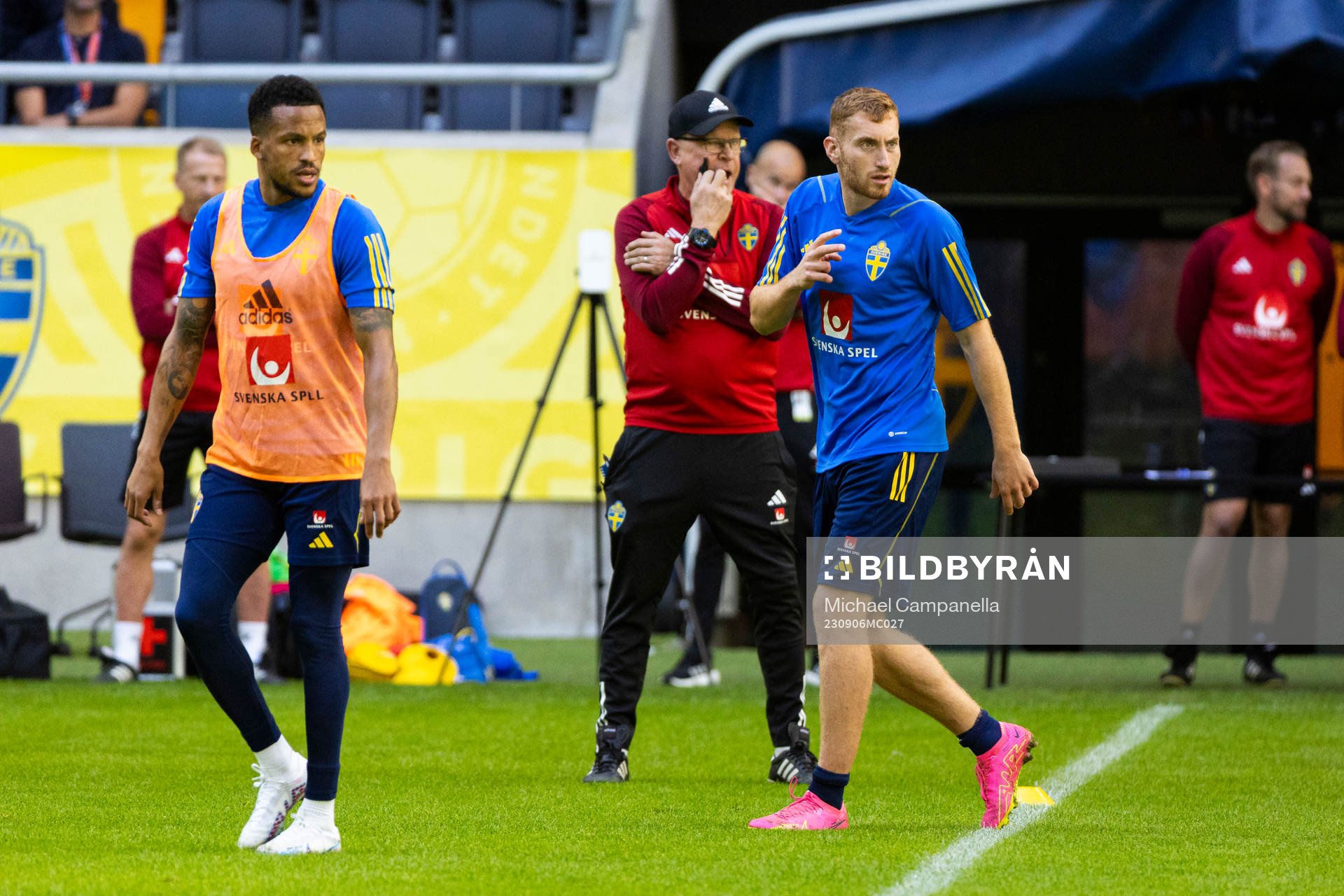Martin Olsson and Dejan Kulusevski of Sweden