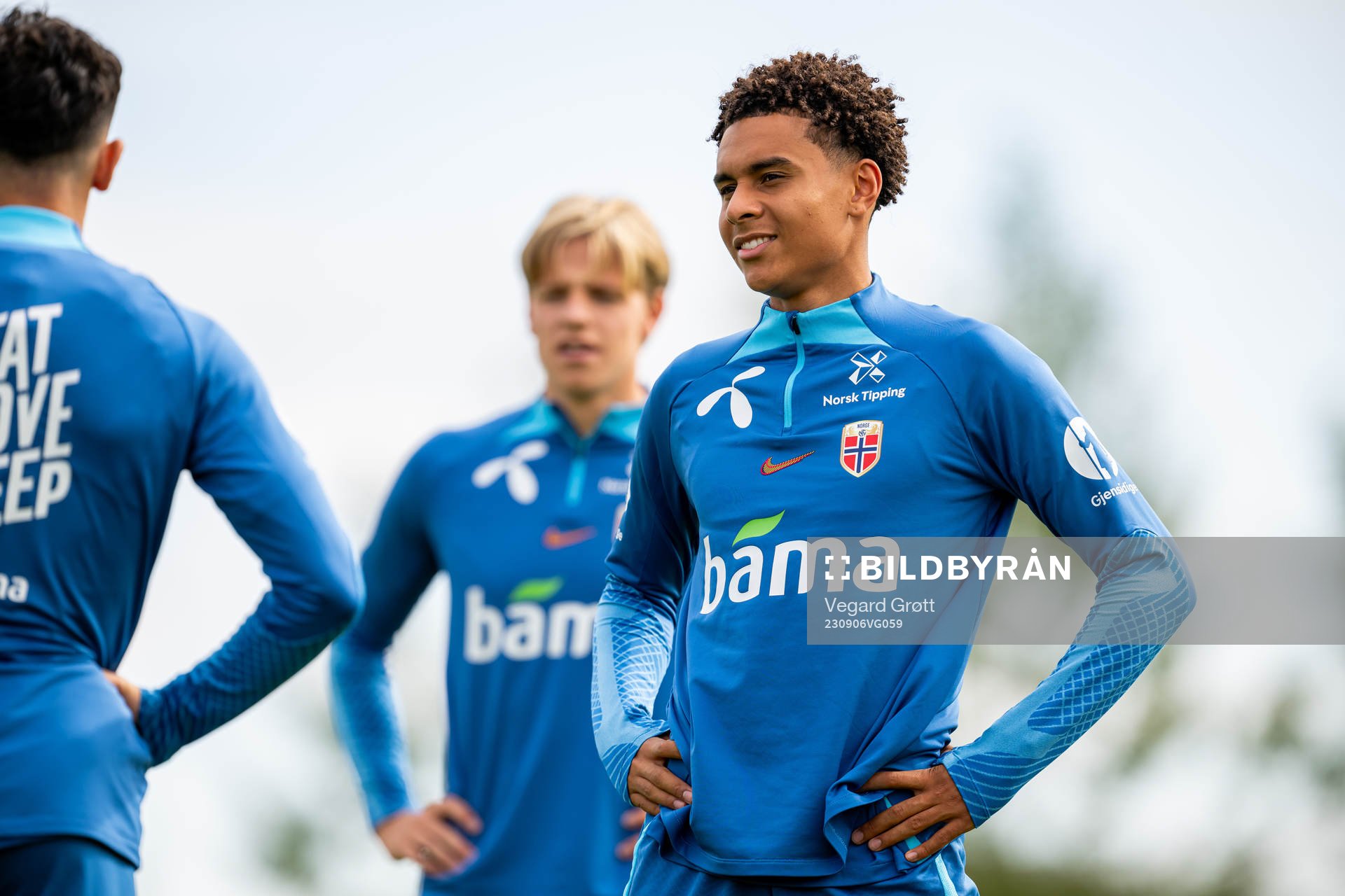 Antonio Nusa of the Norwegian national football team