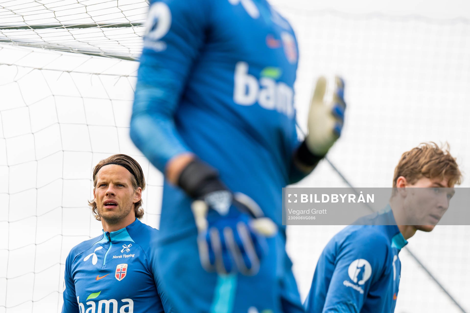Goalkeeper Ørjan Håskjold Nyland and Mathias Dyngeland of