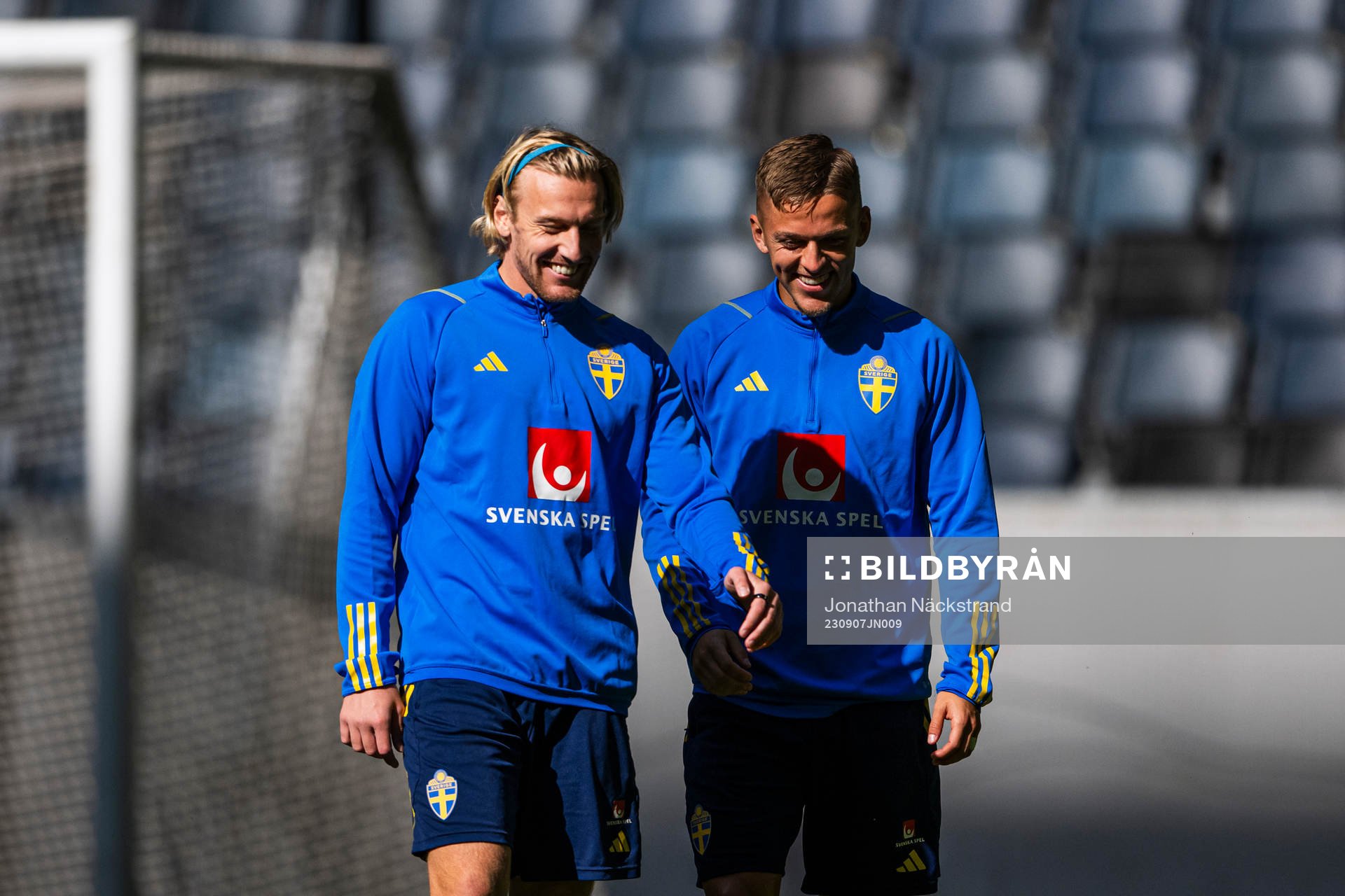 Emil Forsberg and Jesper Karlsson of the Swedish national