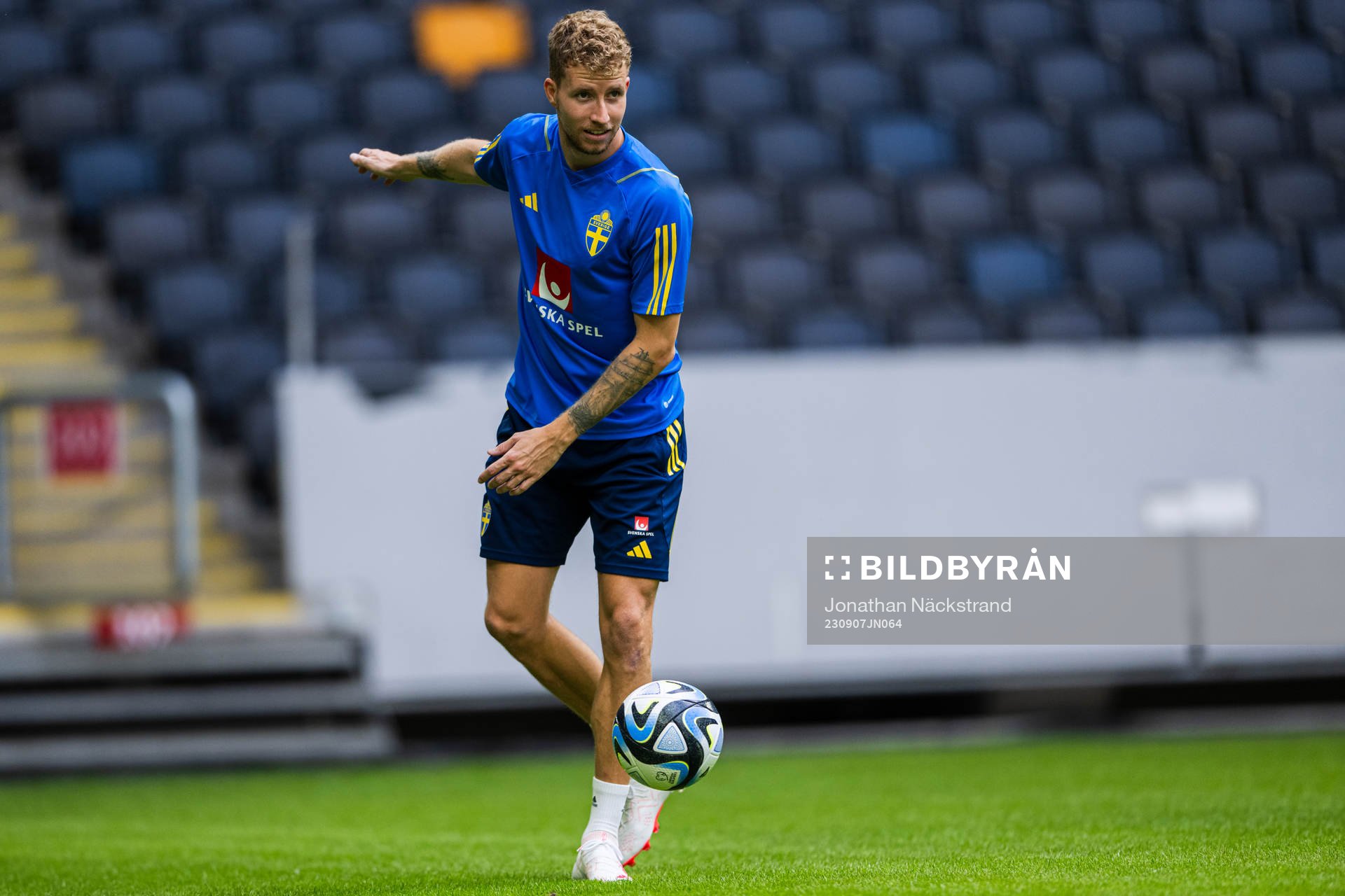 Samuel Gustafson of the Swedish national football team