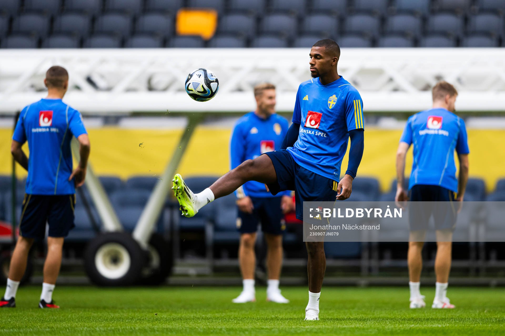 Isak Hien of the Swedish national football team