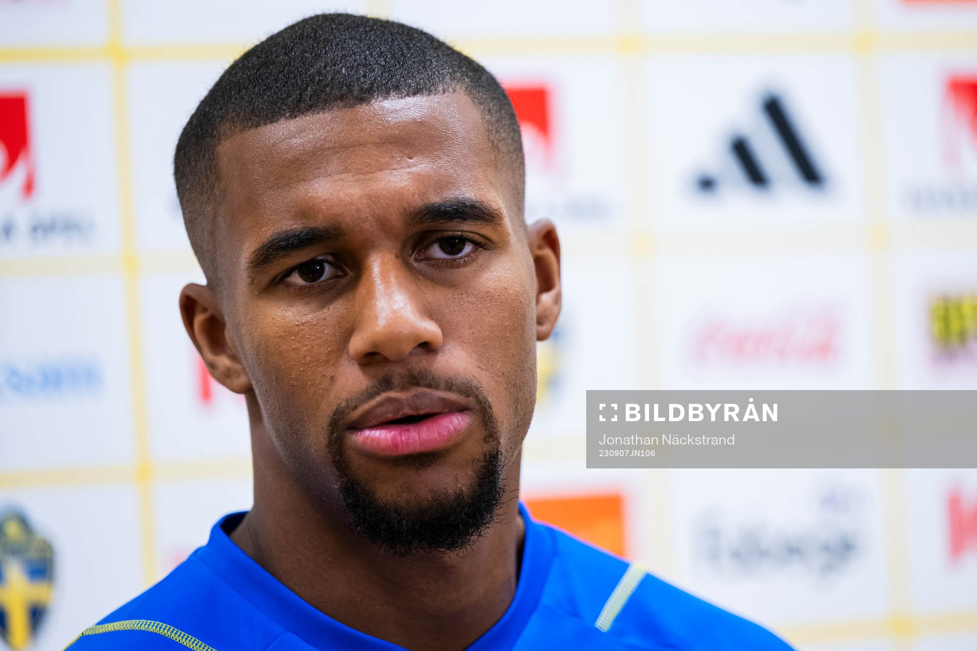 Isak Hien of the Swedish national football team