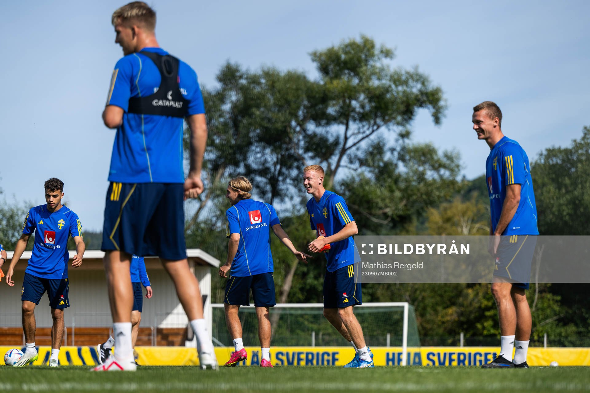 Sebastian Nanasi and Hugo Larsson of the Swedish under-21