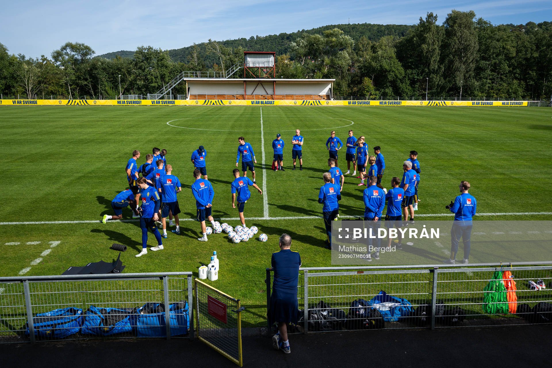 Players and coaches of the Swedish under-21 national