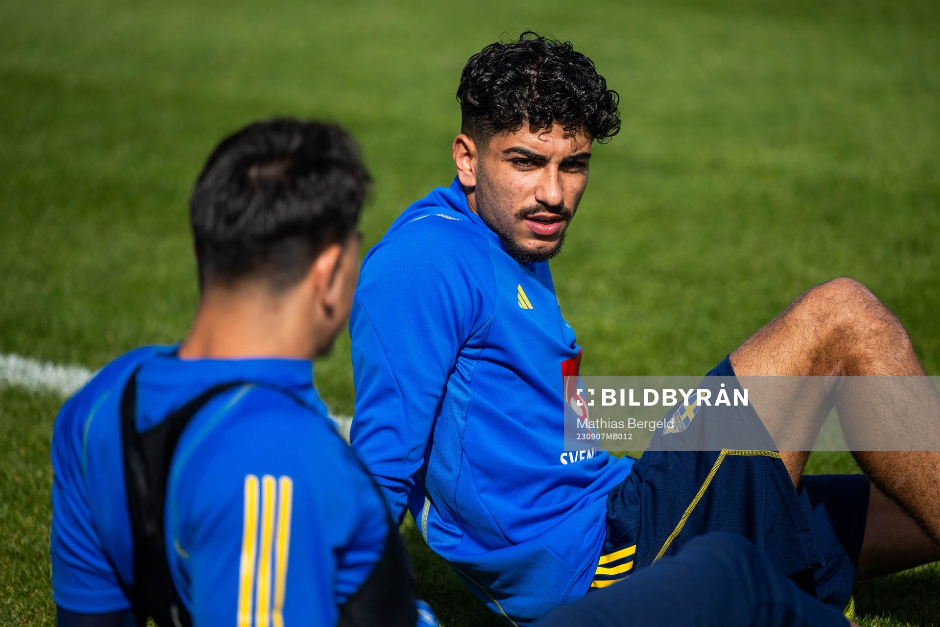Ahemed Qasem of the Swedish under-21 national football team