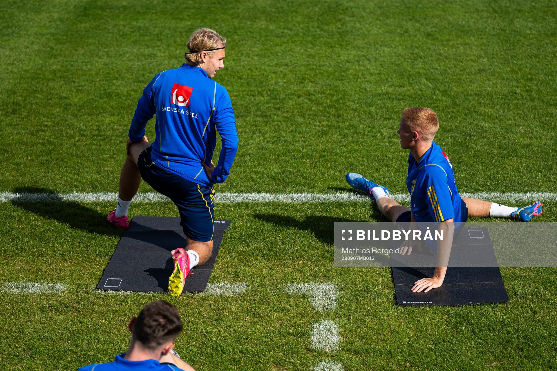 Sebastian Nanasi and Hugo Larsson of the Swedish under-21