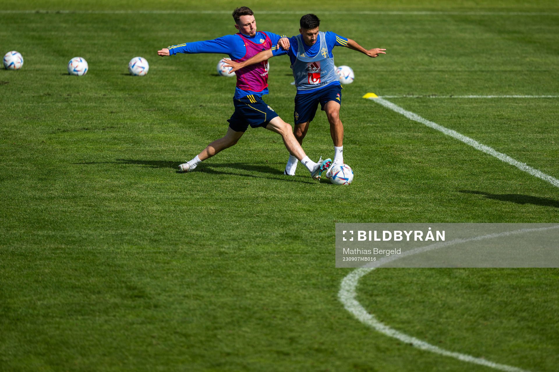 Noah Persson and Roony Bardghji of the Swedish under-21