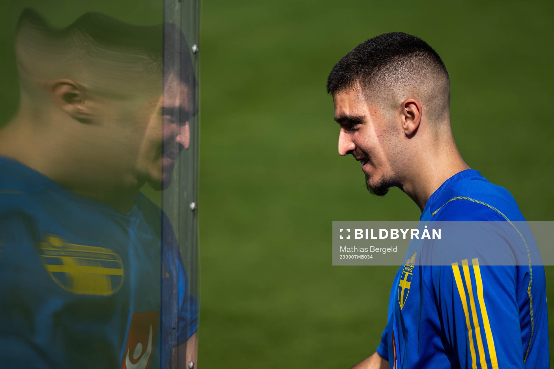 Mayckel Lahdo of the Swedish under-21 national football team