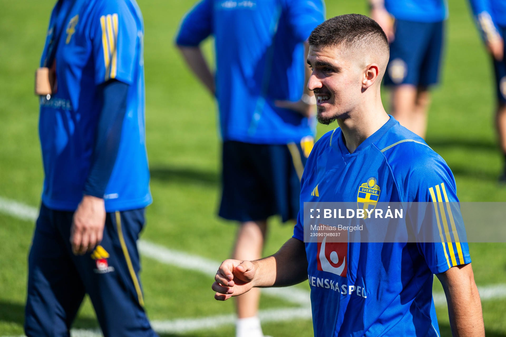 Mayckel Lahdo of the Swedish under-21 national football team