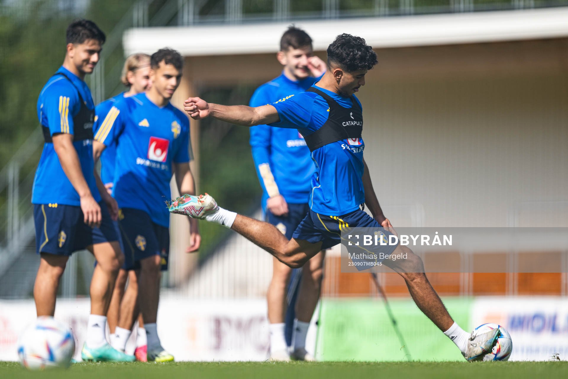 Ahmed Qasem of the Swedish under-21 national football team