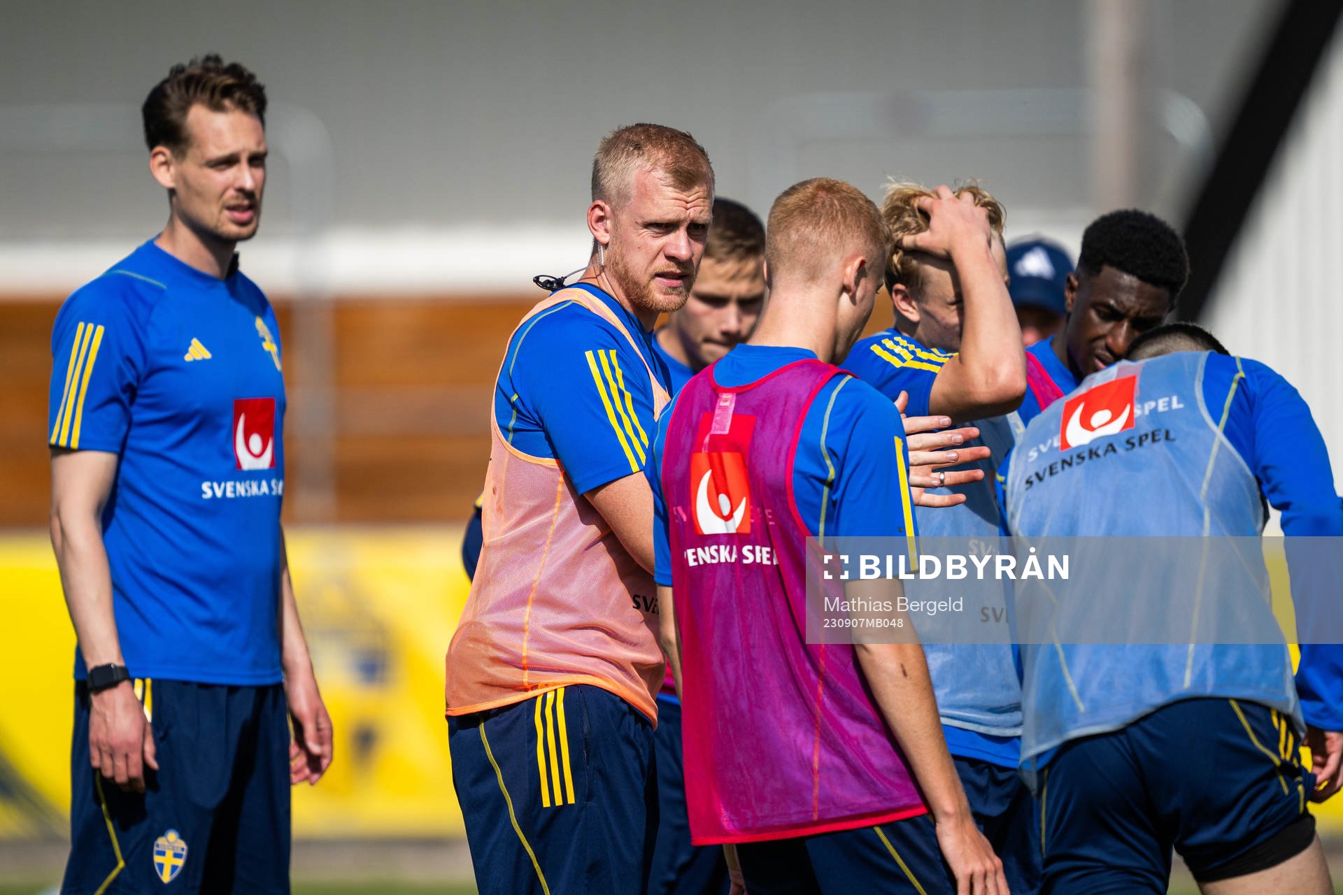 Goalkeeper coach Linus Kandolin of the Swedish under-21