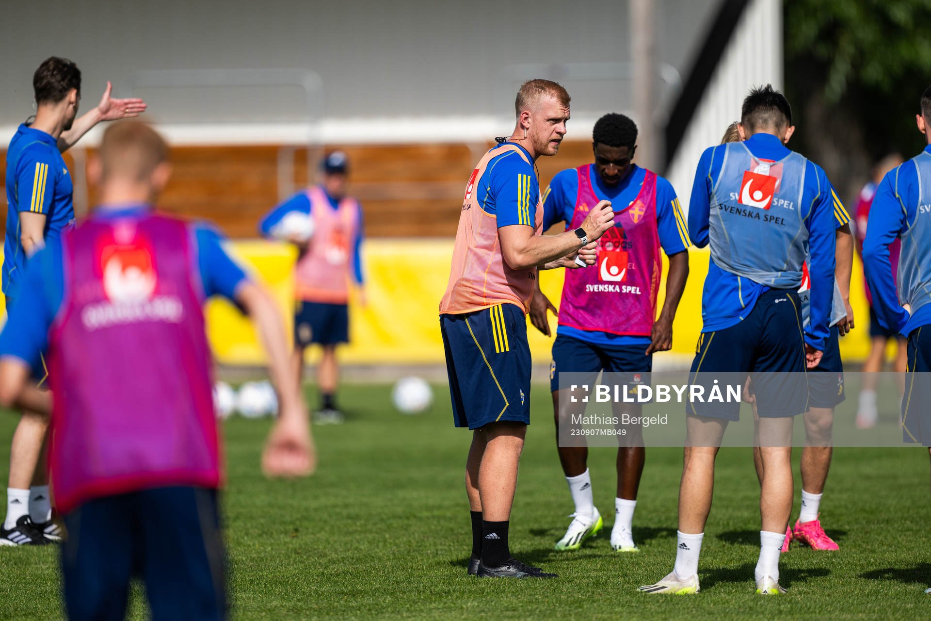Goalkeeper coach Linus Kandolin of the Swedish under-21