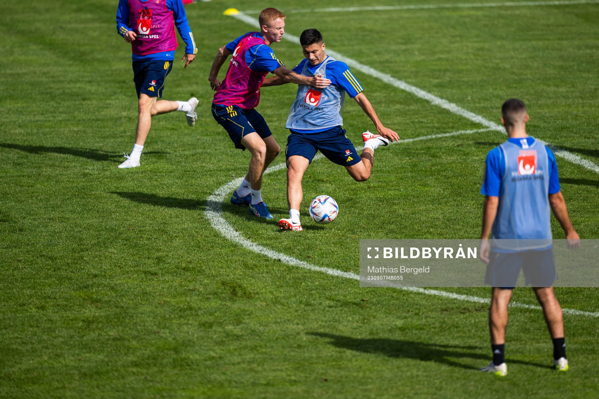 Hugo Larsson and Roony Bardghji of the Swedish under-21