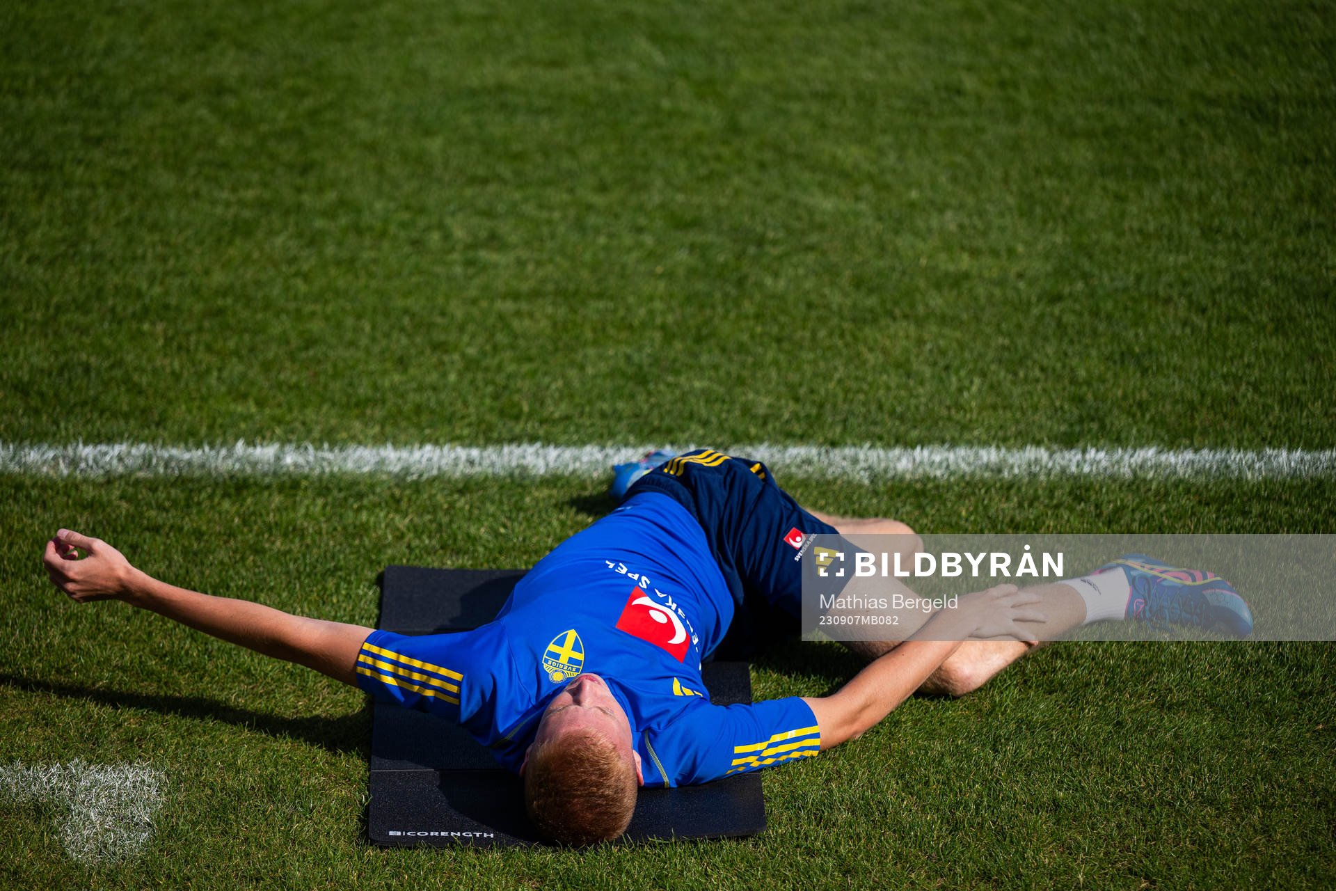 Hugo Larsson of the Swedish under-21 national football team