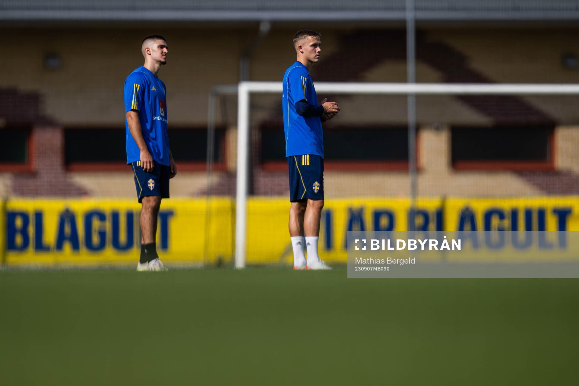 Mayckel Lahdo and Jacob Ondrejka of the Swedish under-21
