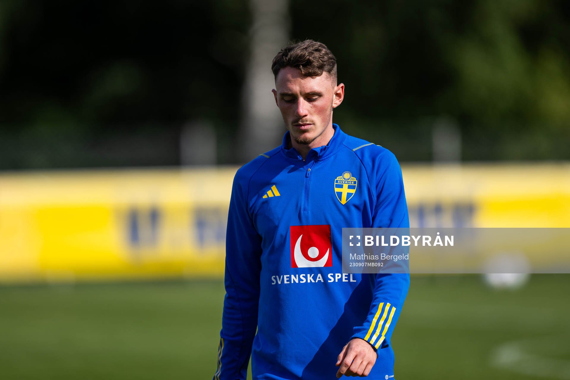 Noah Persson of the Swedish under-21 national football team