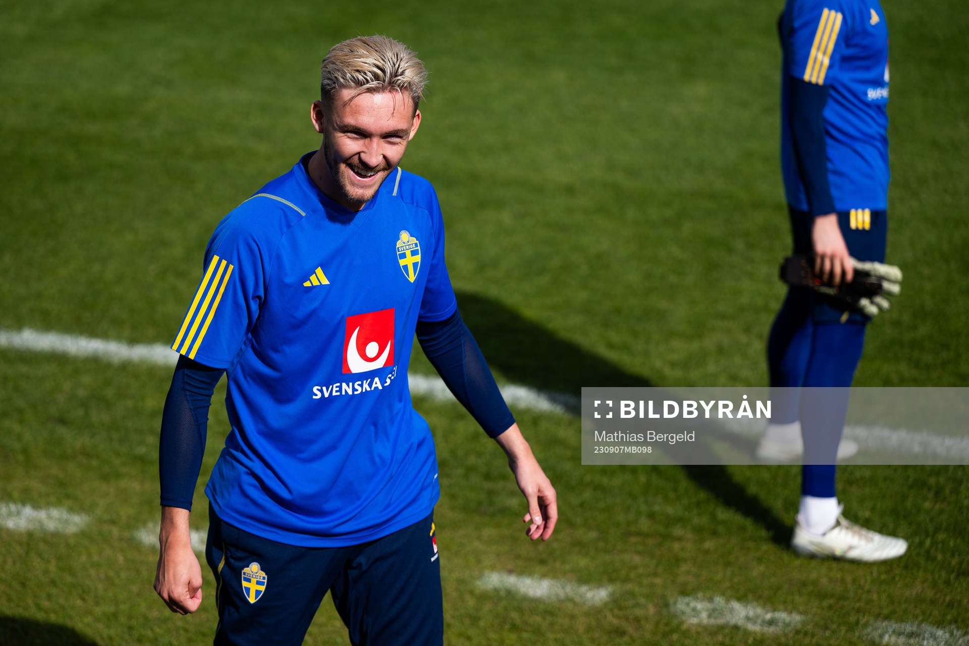 Goalkeeper Noel Törnqvist of the Swedish under-21 national