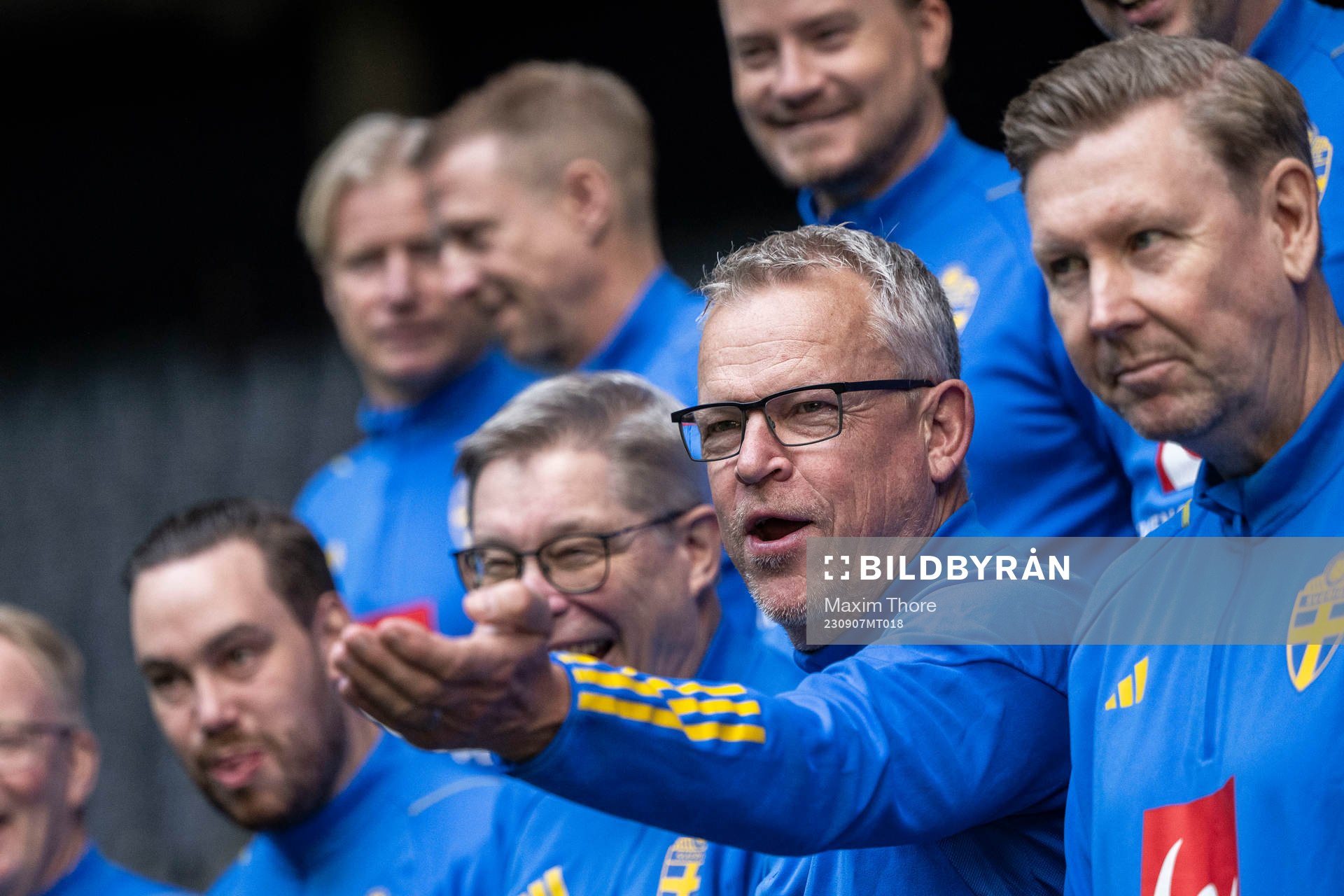 Head coach Janne Andersson of the Swedish national football team during a photo session on September 7, 2023 in Stockholm. 