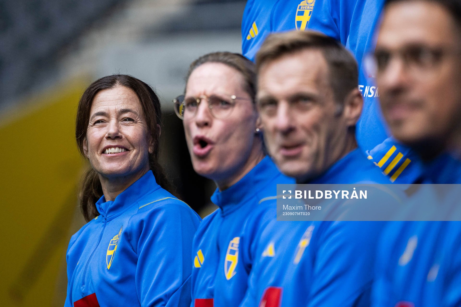 Media officer Petra Thorén of the Swedish national football team during a photo session on September 7, 2023 in Stockholm. 
