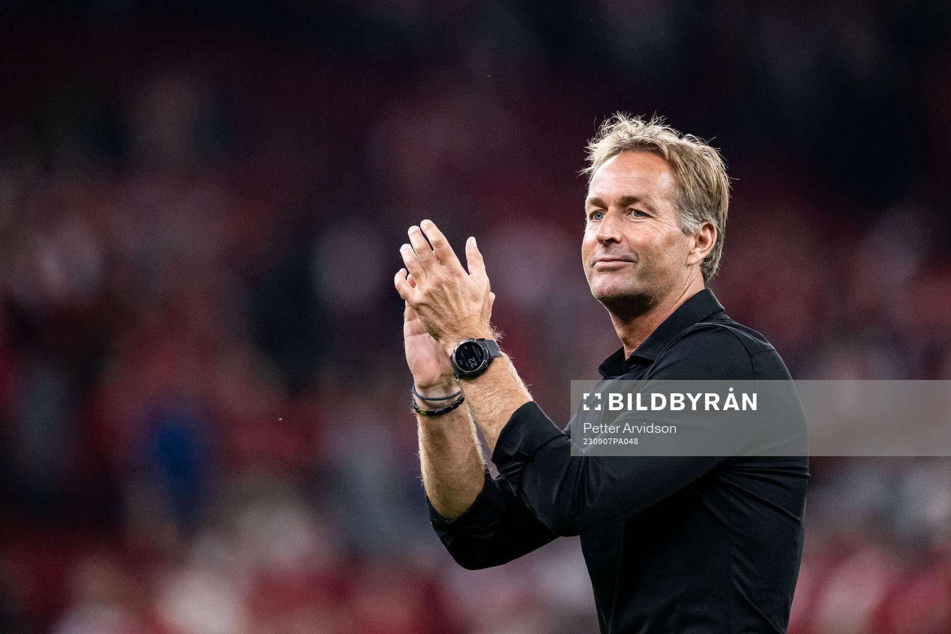 Head coach Kasper Hjulmand of Denmark celebrates