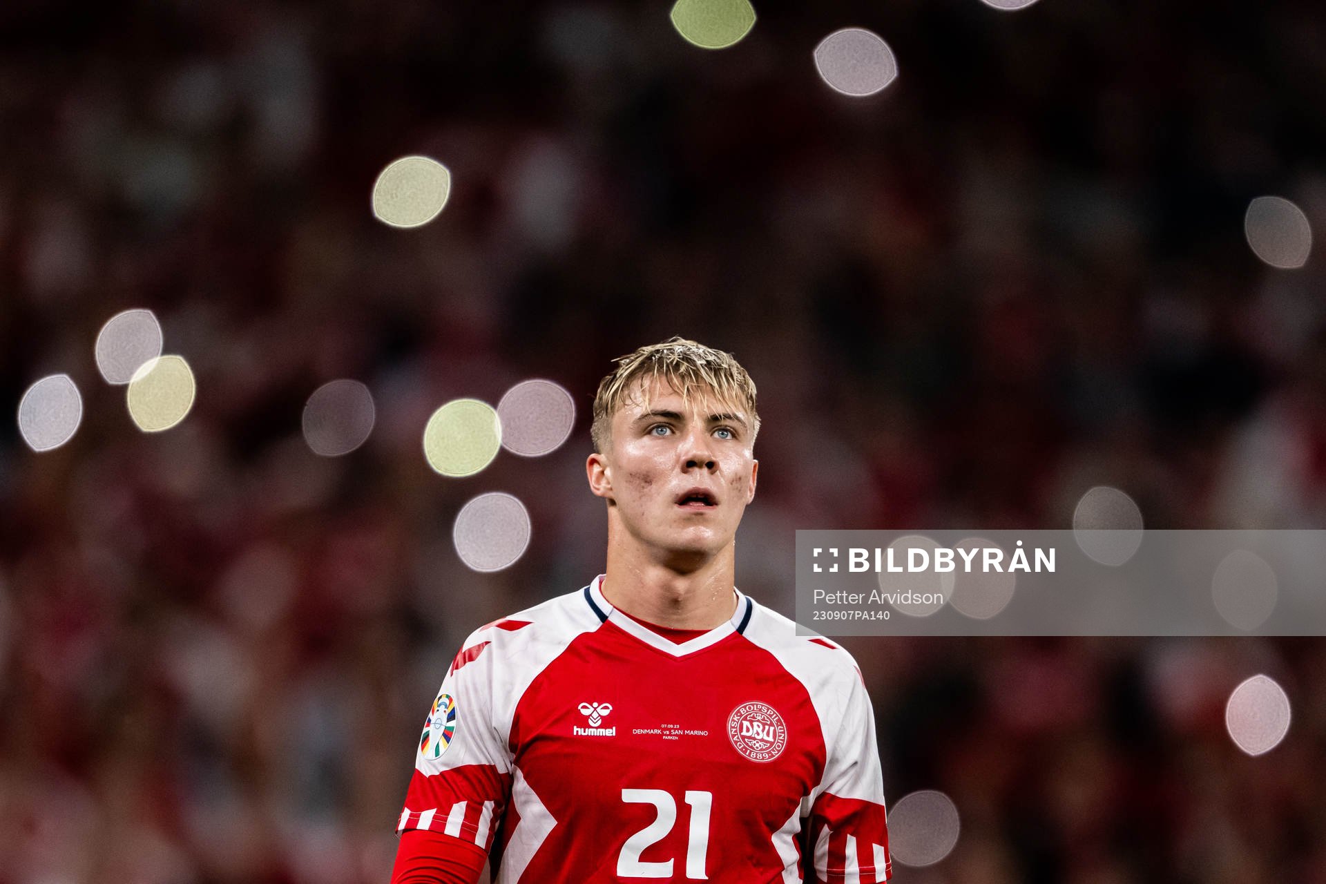 Rasmus Højlund of Denmark