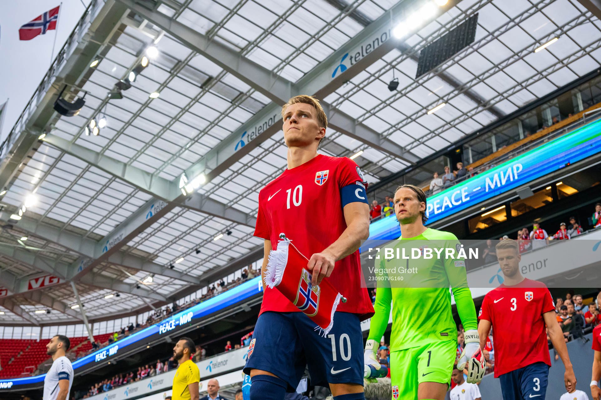 Martin Ødegaard of Norway enters the pitch
