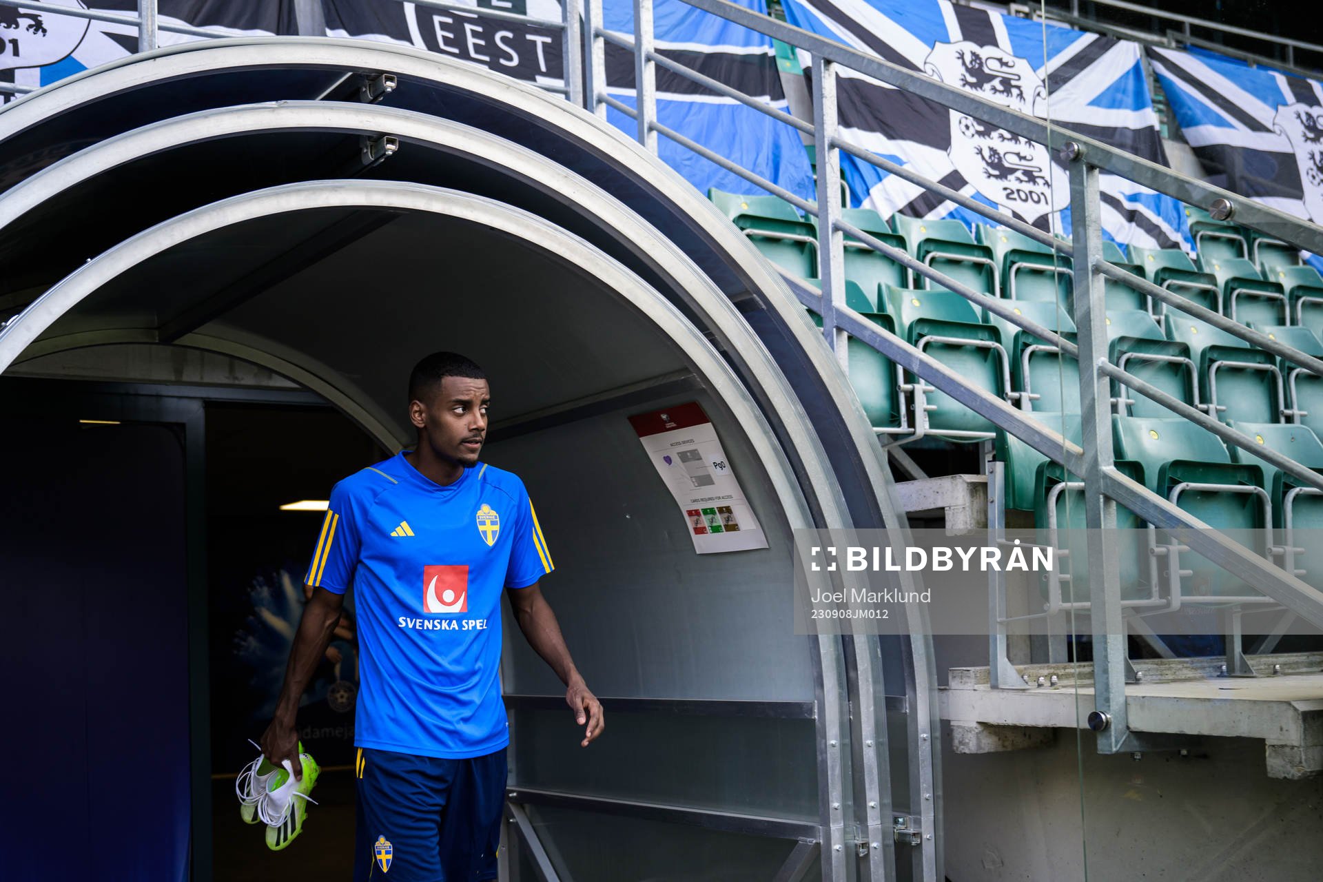 Alexander Isak of the Swedish national football team at a