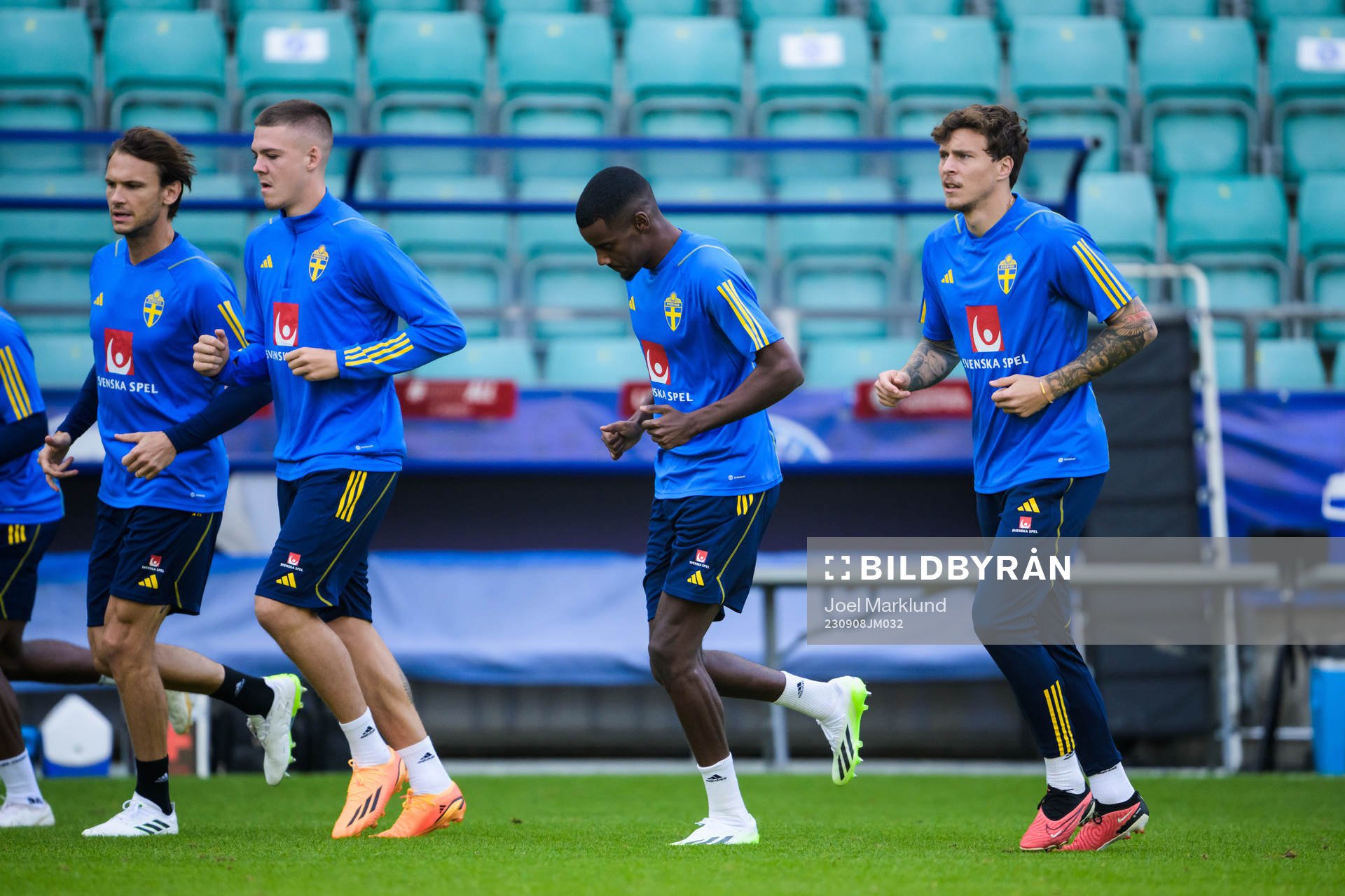Albin Ekdal, Emil Holm, Alexander Isak and Victor Nilsson
