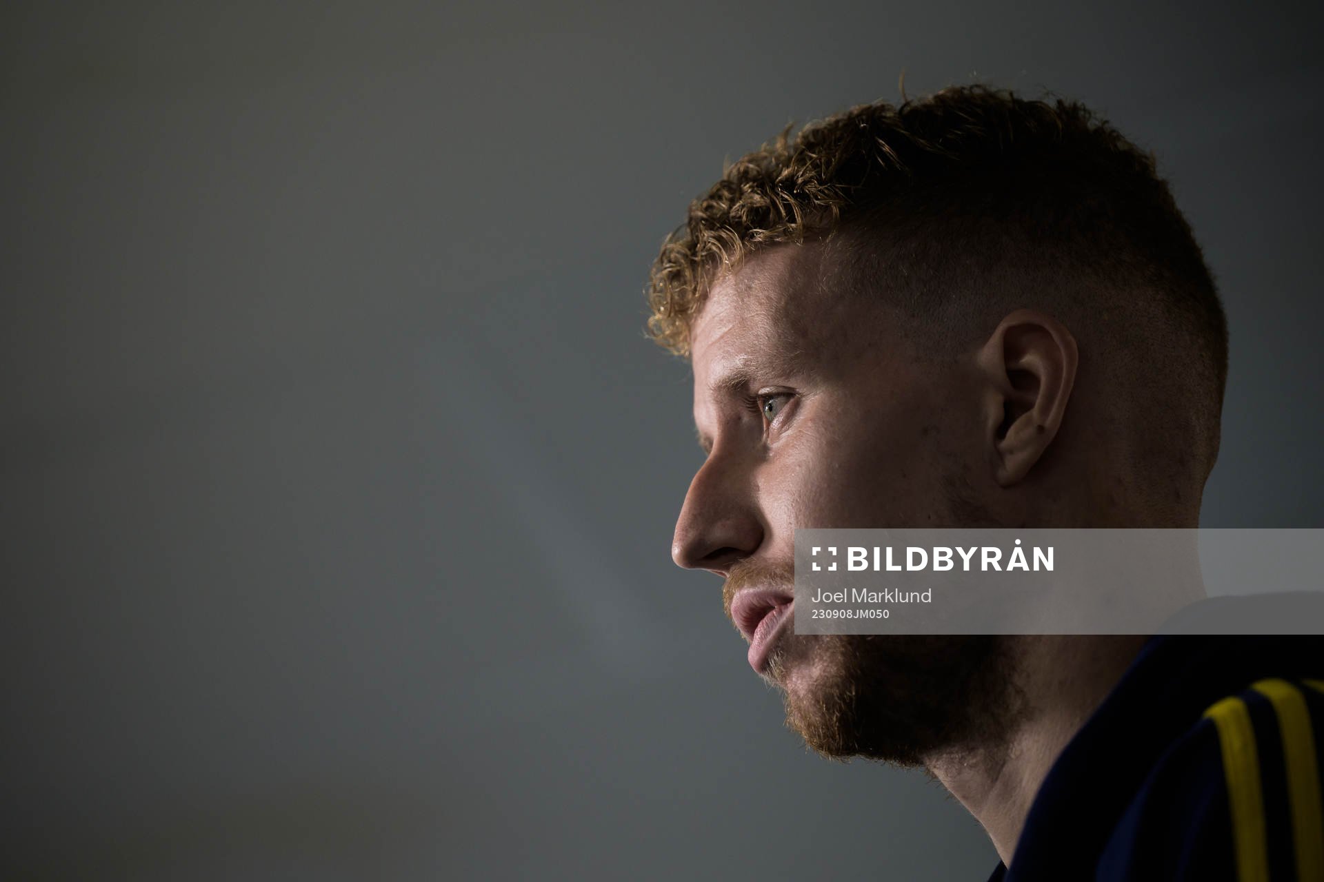 Samuel Gustafson of the Swedish national football team at a