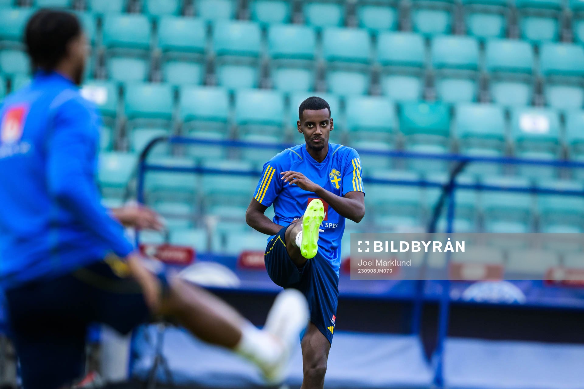 Alexander Isak of the Swedish national football team at a