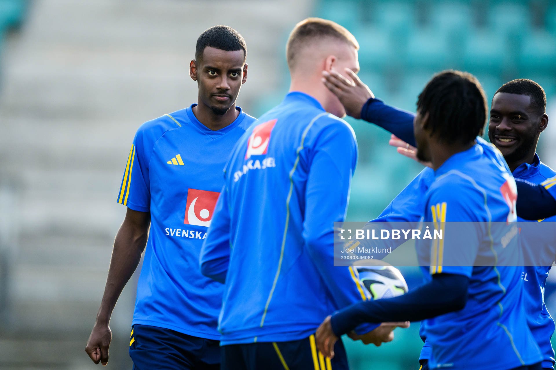 Alexander Isak of the Swedish national football team at a