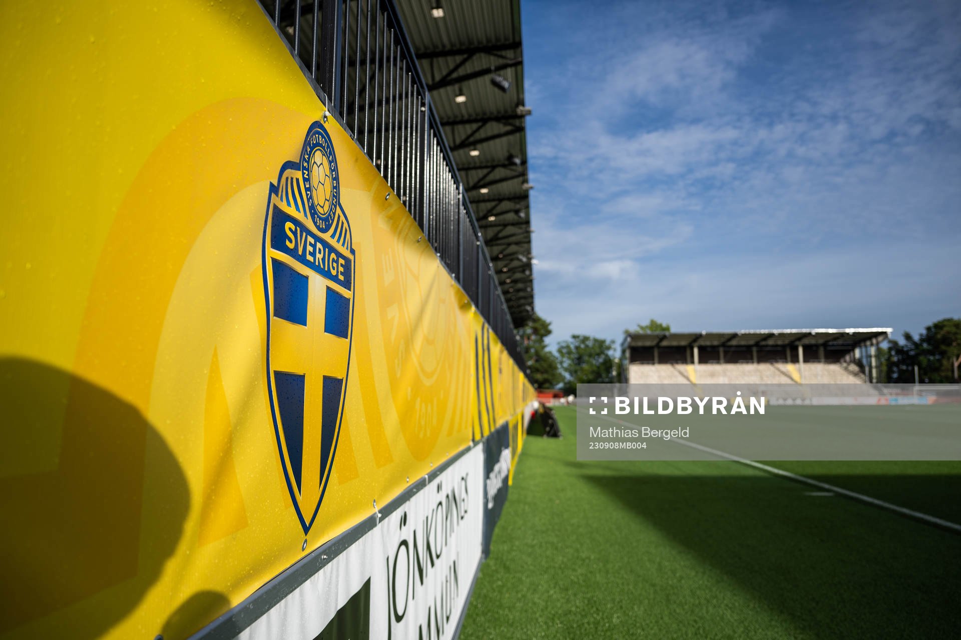 The logo of the Swedish football association seen at