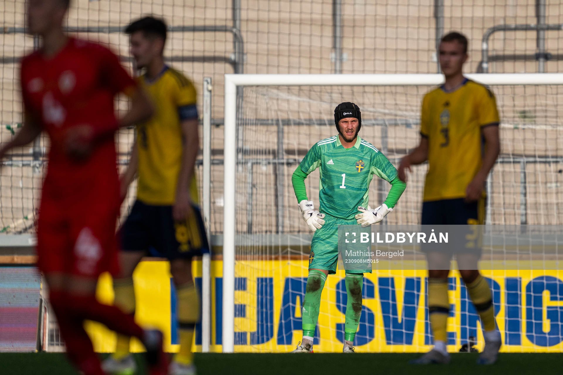 Goalkeeper Noel Törnqvist of Sweden looks dejected