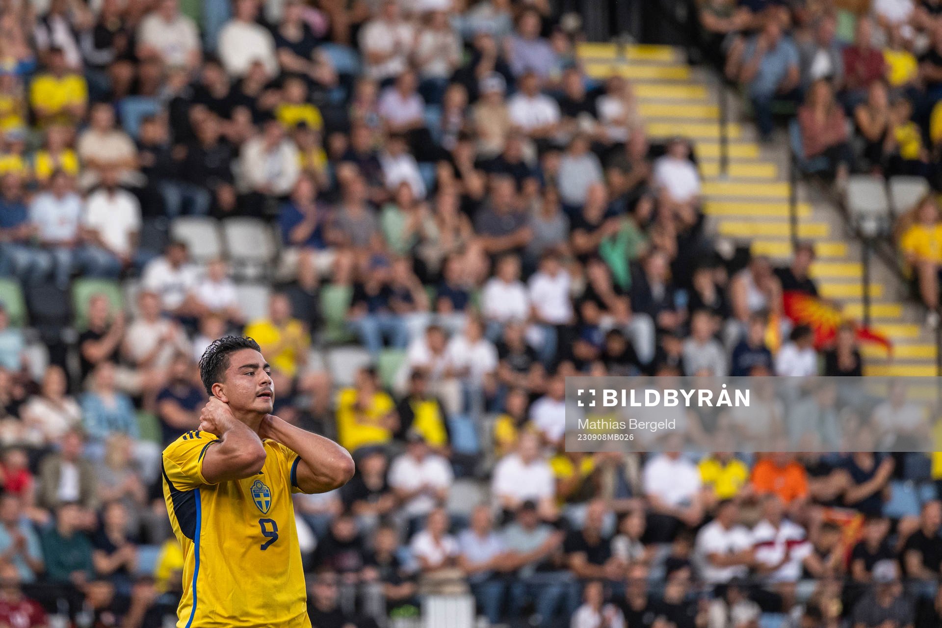 Jusef Erabi of Sweden looks dejected