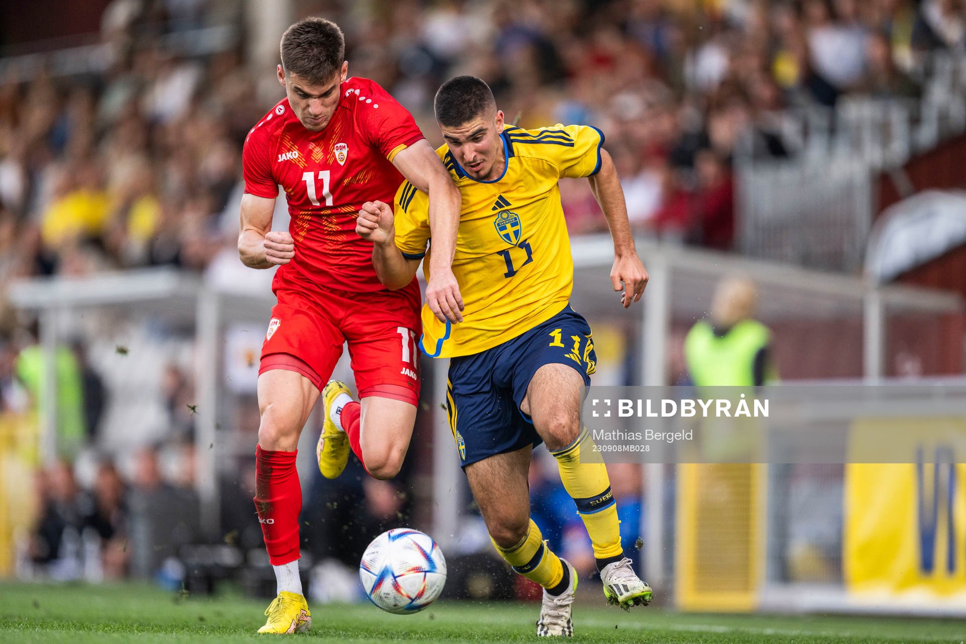 Mayckel Lahdo of Sweden and Metodi Maksimov of North