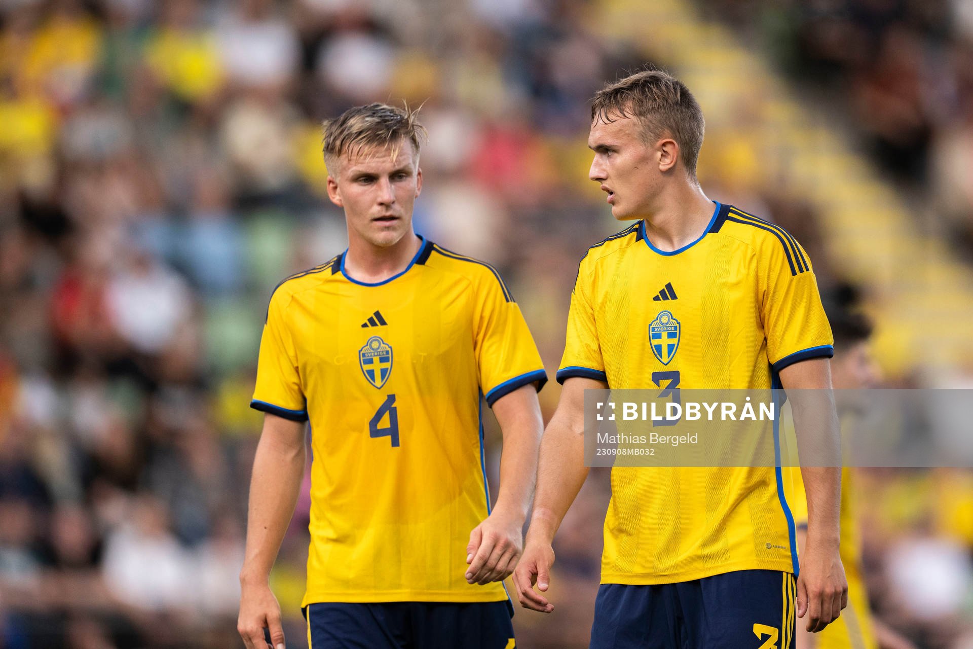 Casper Widell and Jesper Tolinsson of Sweden look dejected