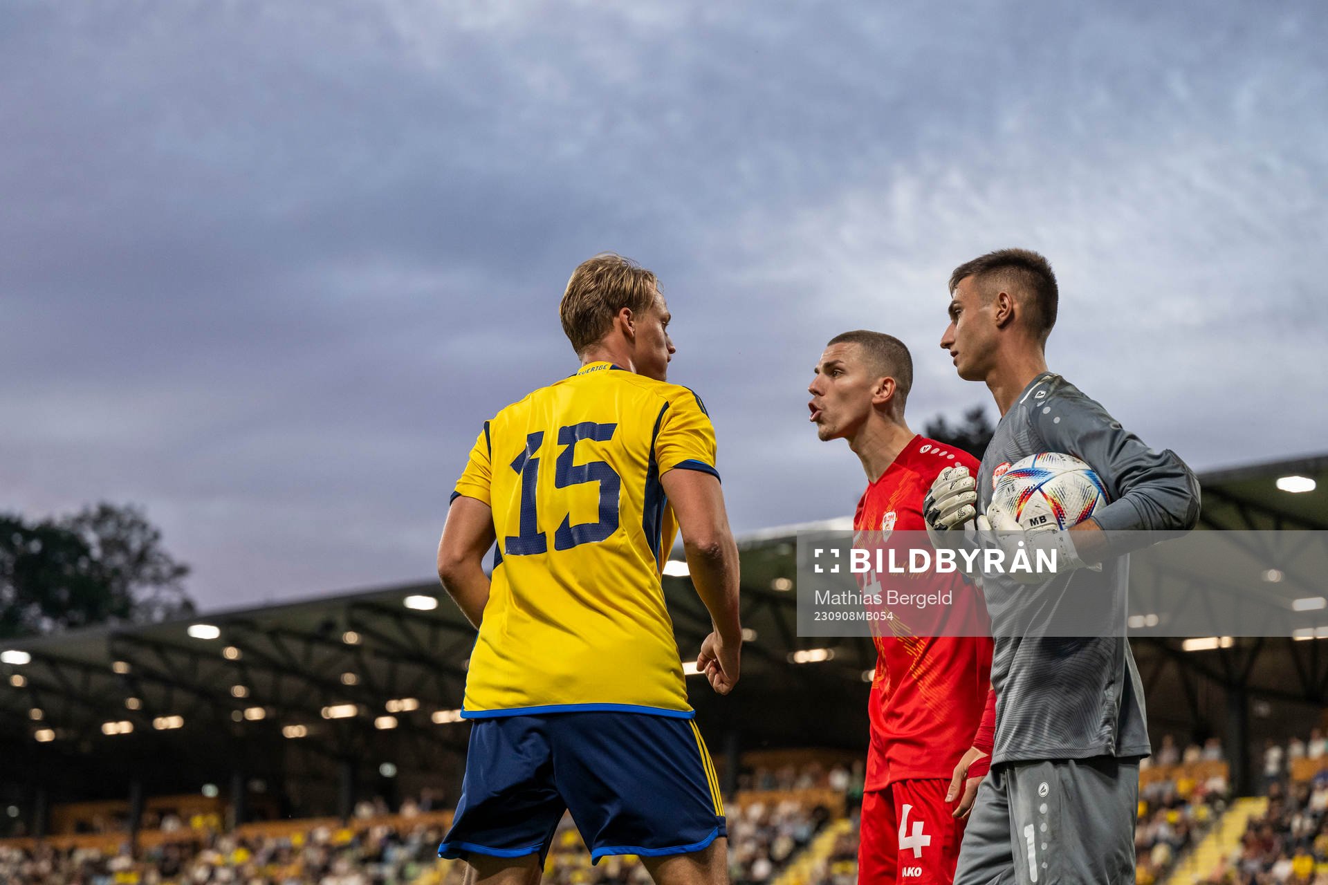 Oscar Vilhelmsson of Sweden and Andrej Stojcevski and