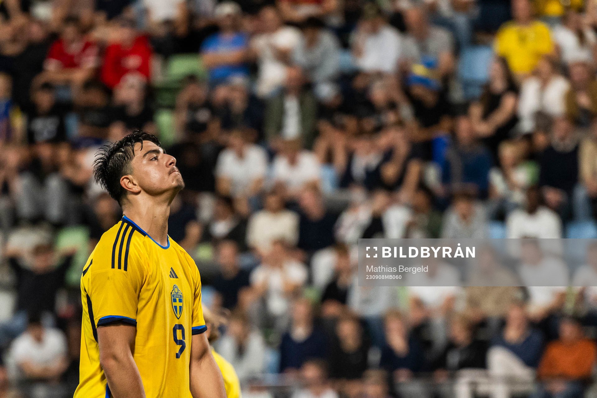Jusef Erabi of Sweden looks dejected