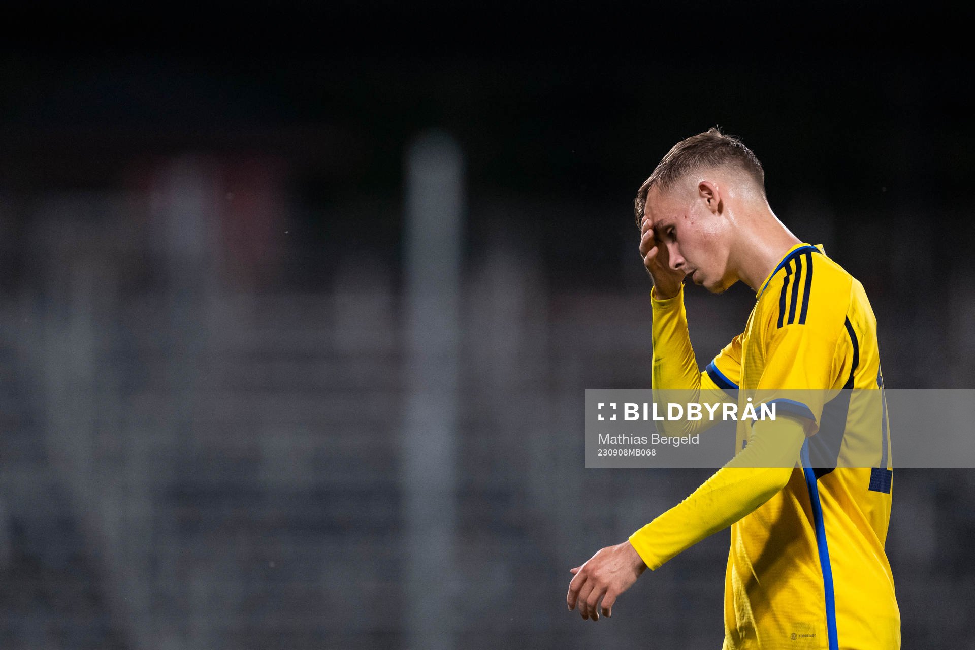 Jacob Ondrejka of Sweden looks dejected