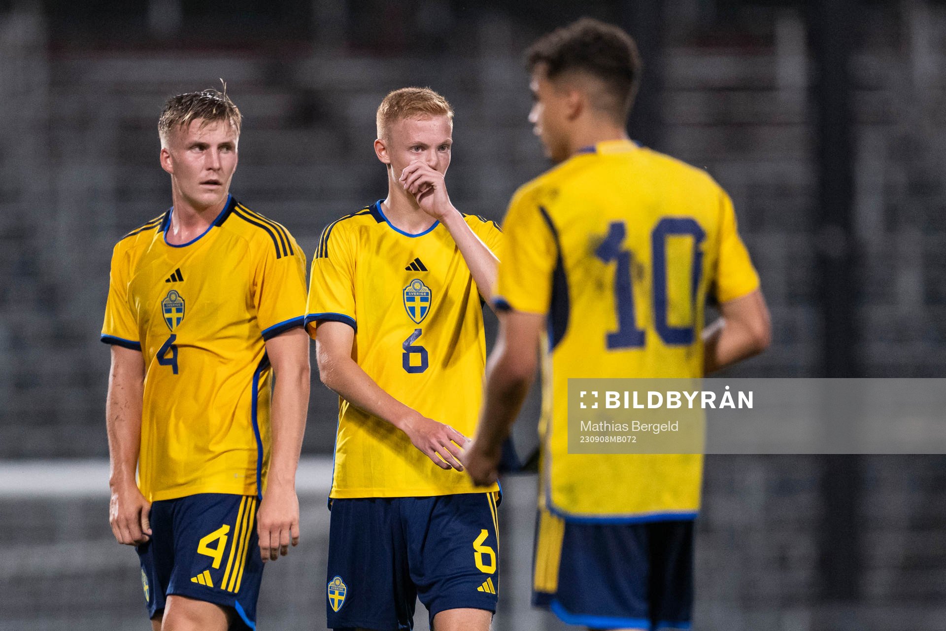 Casper Widell, Hugo Larsson and Yasin Ayari of Sweden