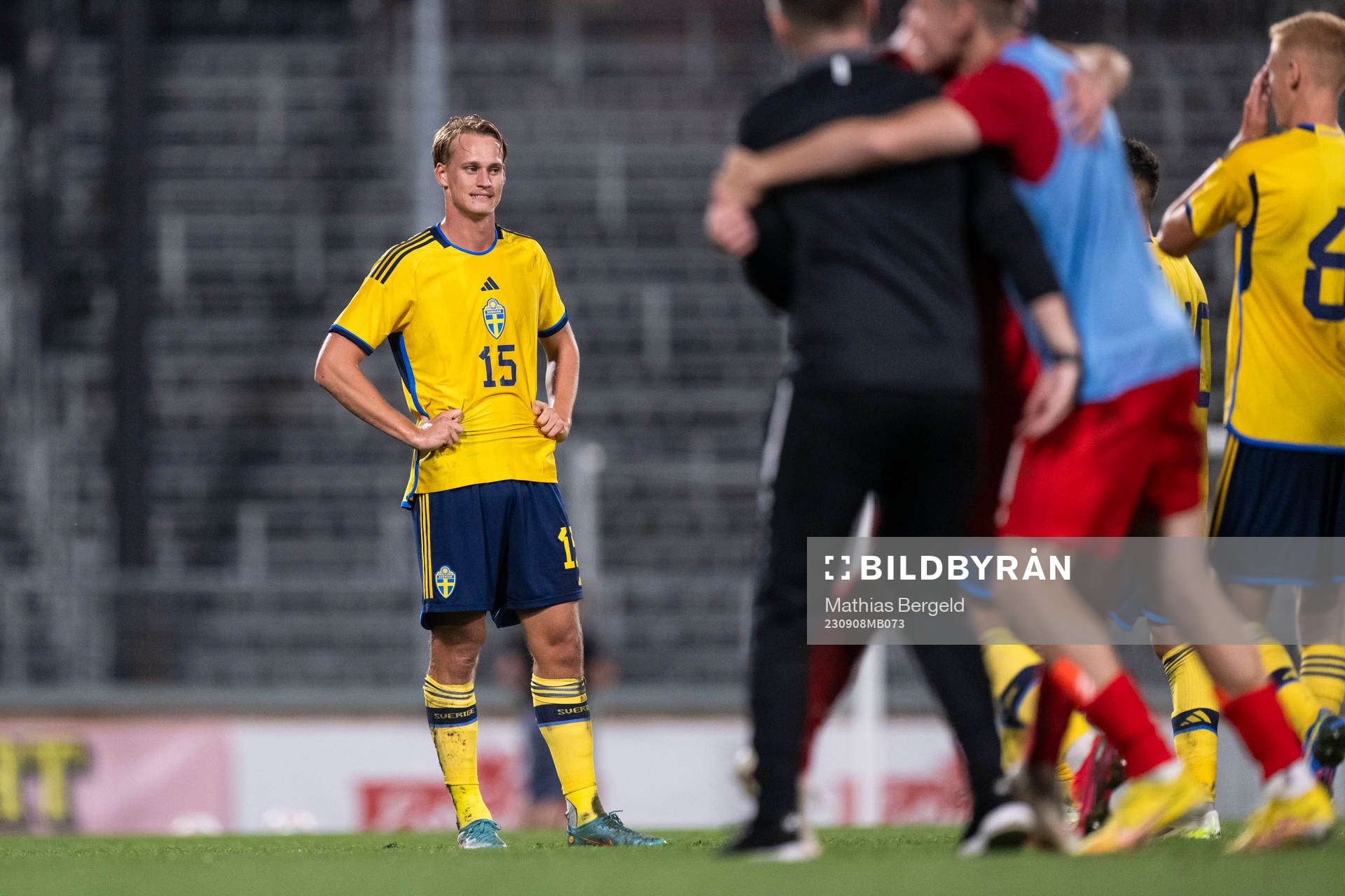 Oscar Vilhelmssonof Sweden looks dejected