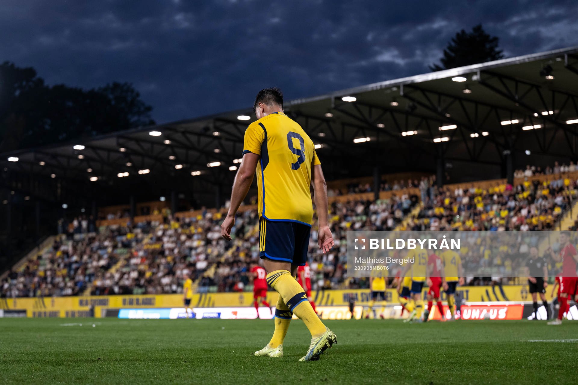 Jusef Erabi of Sweden looks dejected