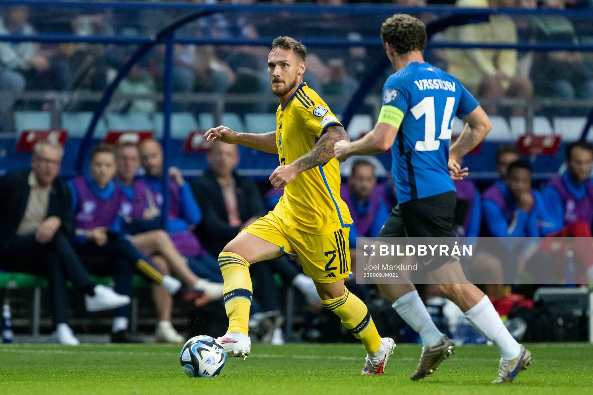 Linus Wahlqvist Egnell of Sweden and Konstantin Vassiljev