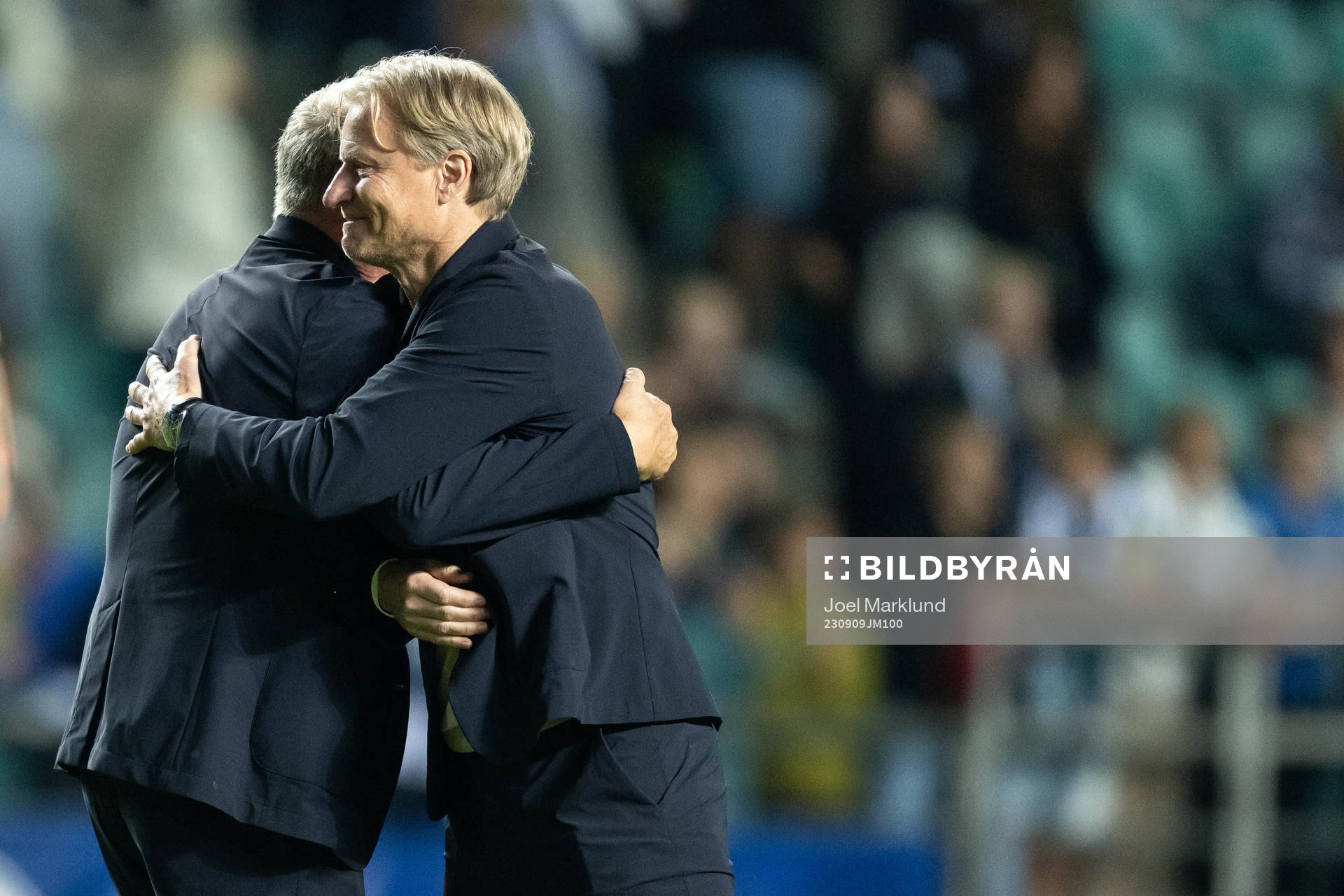head coach Janne Andersson and team manager Stefan