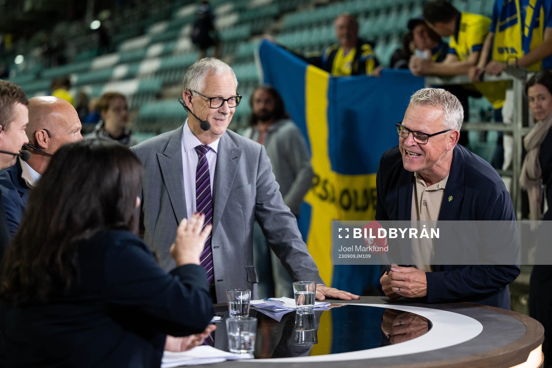 head coach Janne Andersson of Sweden in Viaplay’s studio