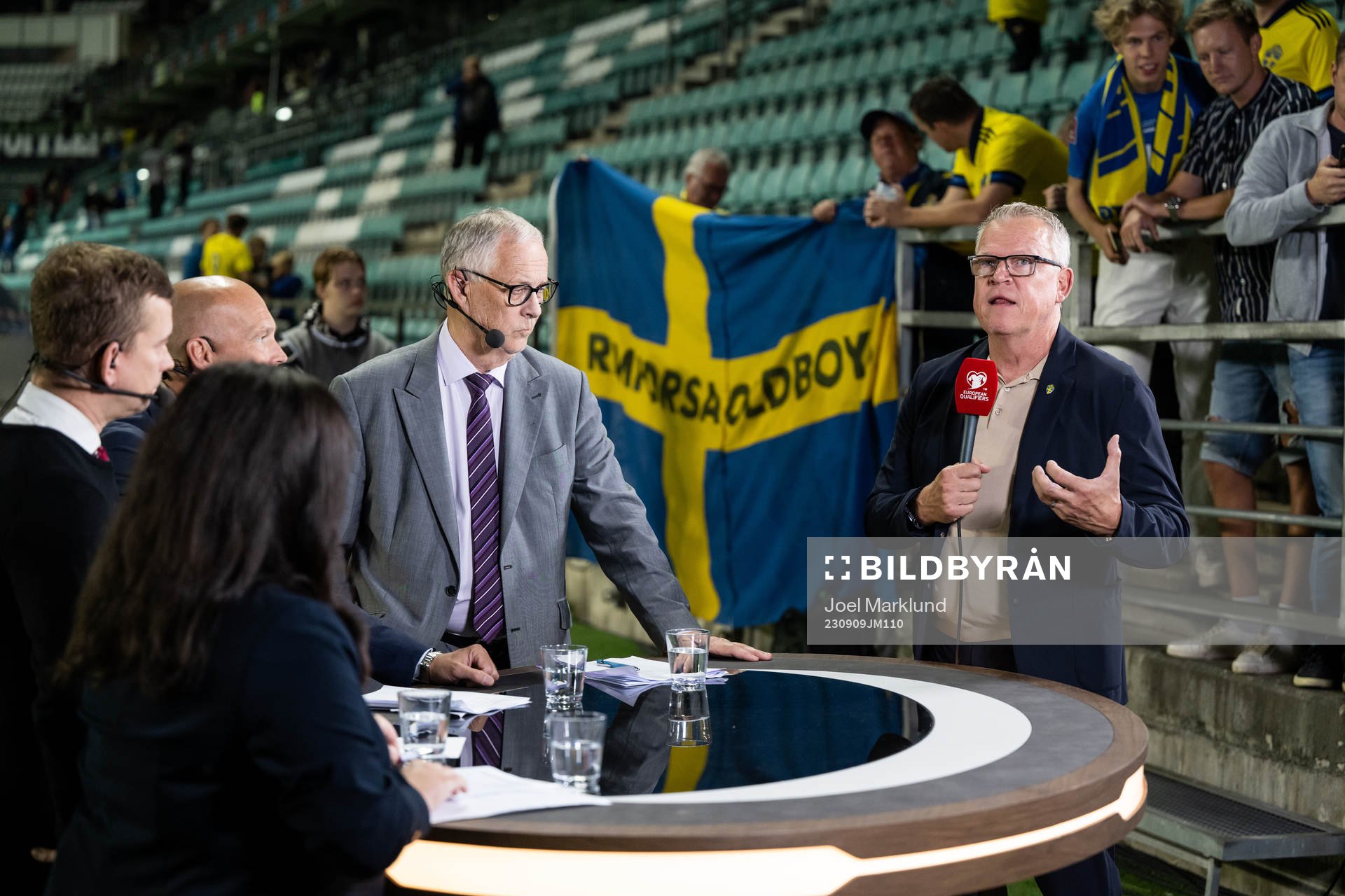head coach Janne Andersson of Sweden in Viaplay’s studio