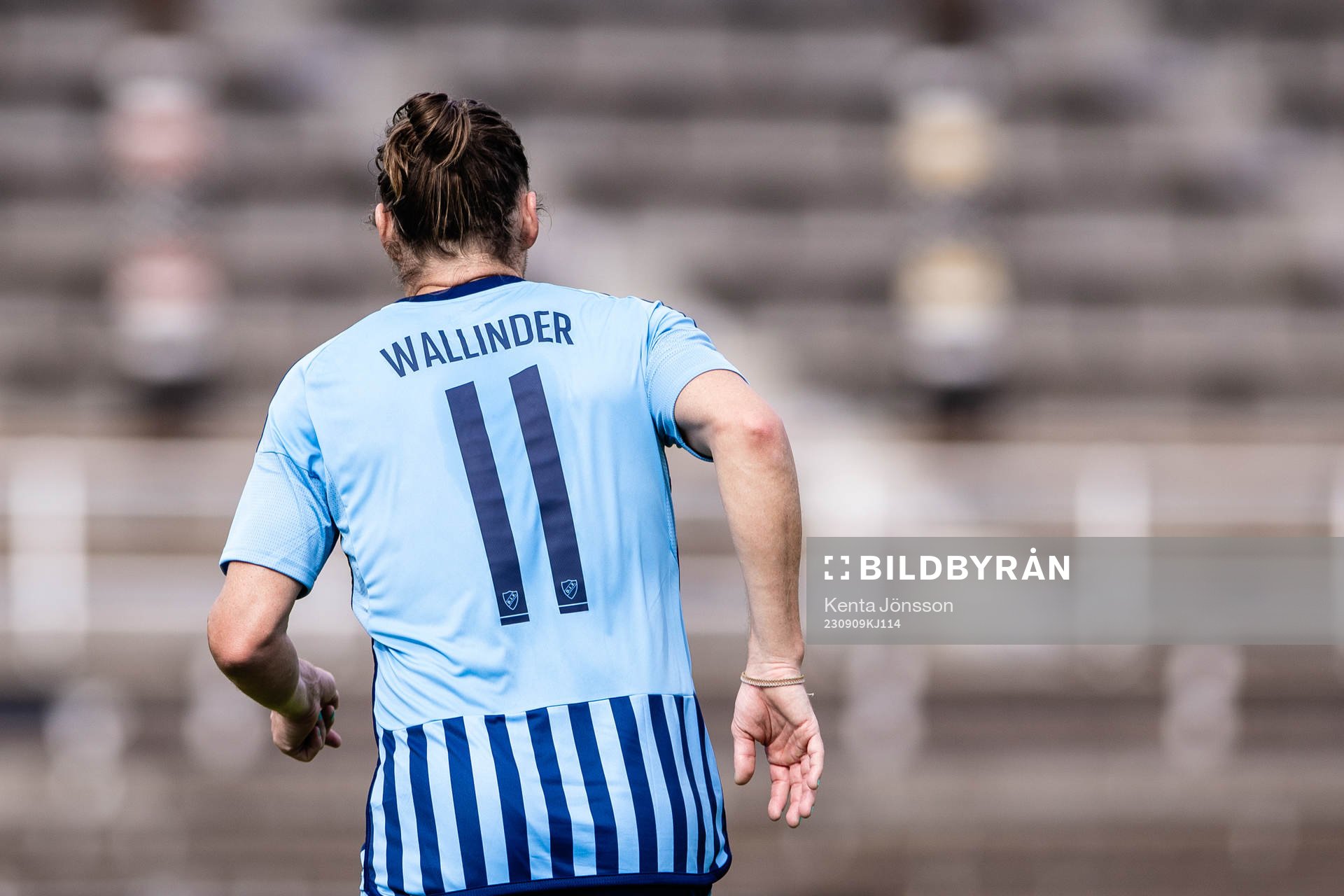 Djurgårdens Johan Wallinder under en legendarmatch mellan Djurgården och Café Opera på Djurgårdsfestivalen 2023 på  den 9 september 2023 i Stockholm. 